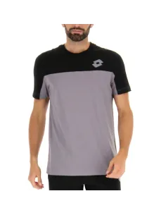 Camiseta Lotto Dinamico Vi Block Gris Negro | Ofertas de pádel